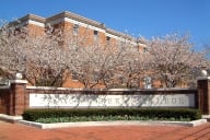 A view of the campus of Bridgewater College in Virginia.