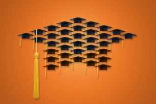 Digital grad cap and tassel